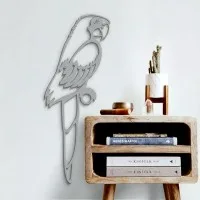 Parrot Wall Decor – Openwork Laser-Cut Birch Plywood