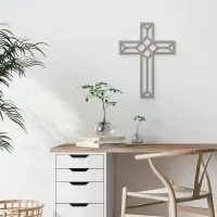 Origami-Kreuz Wanddekoration aus Birken-Sperrholz