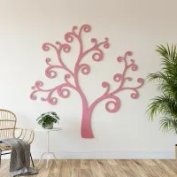Déco murale en contreplaqué – Arbre courbé (20 parties)