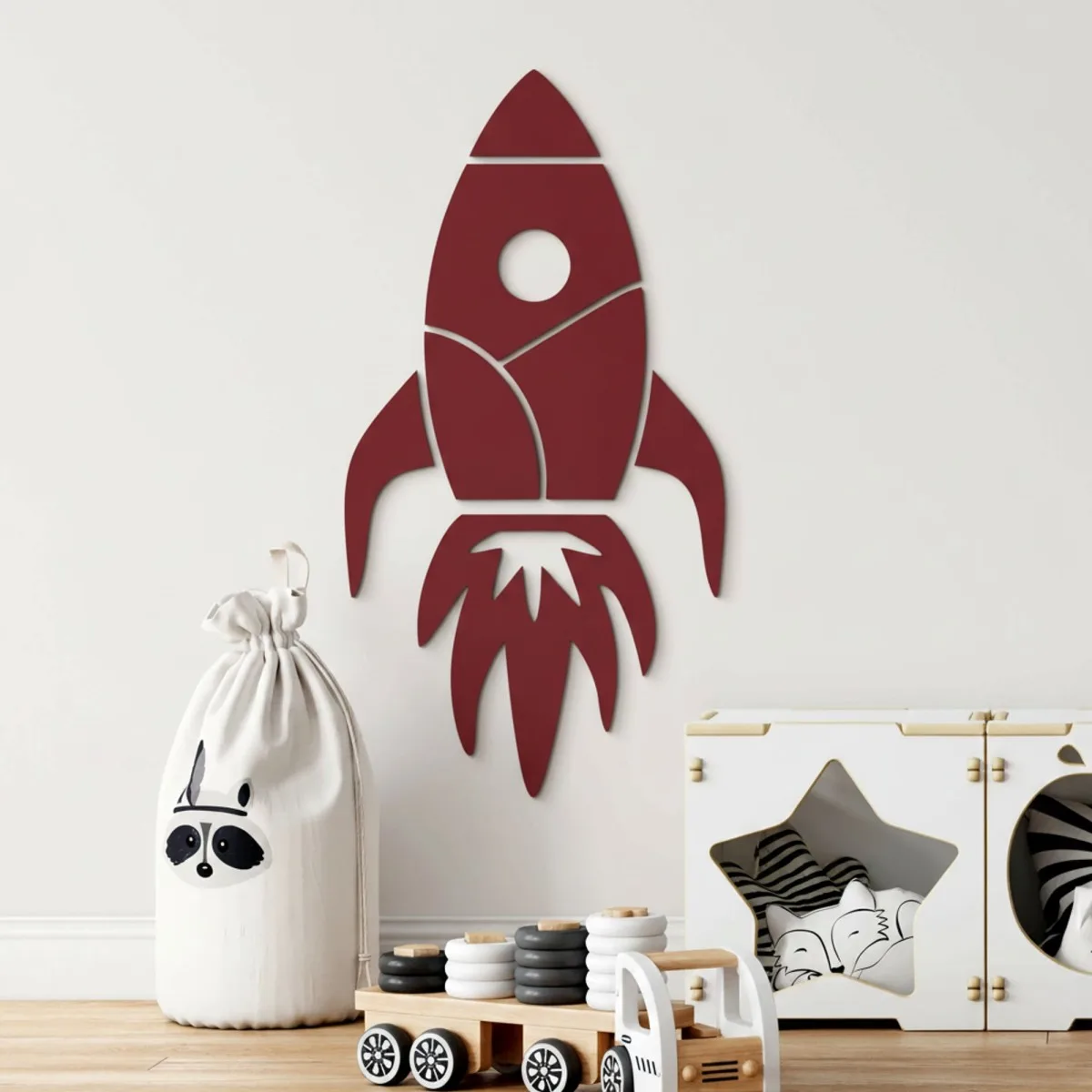 Birch Plywood Wall Decor - XXL Rocket