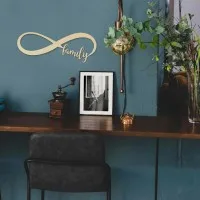 Plywood wall decor “Family” with infinity symbol