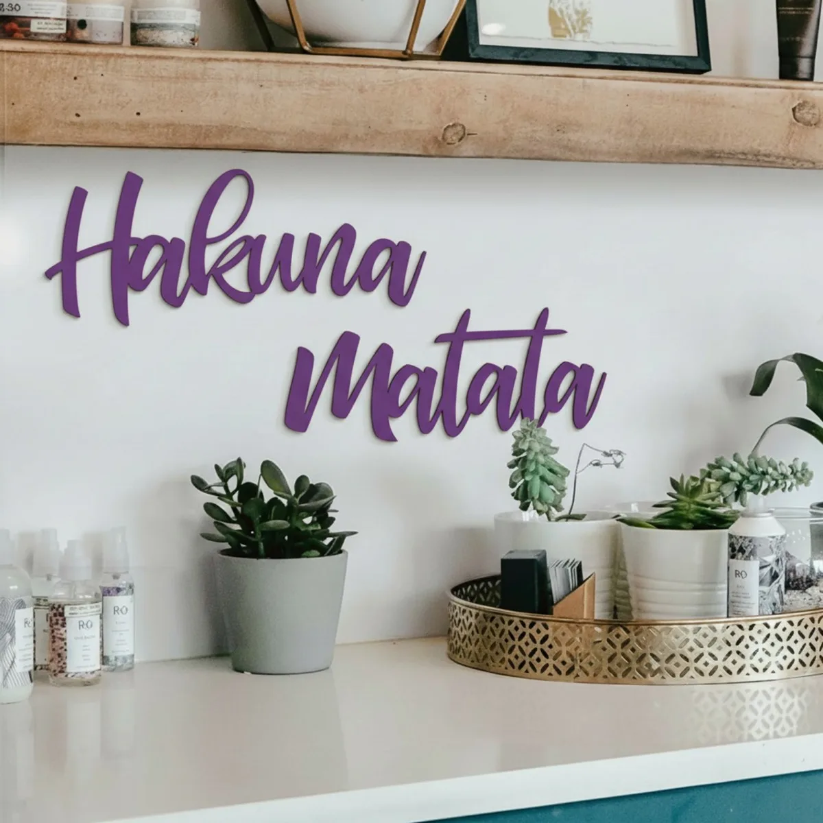 Wandletters „Hakuna Matata“ – berken multiplex (2-delig)