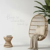 Houten wandletters - Berken multiplex - Home is where the heart is (6 delen)