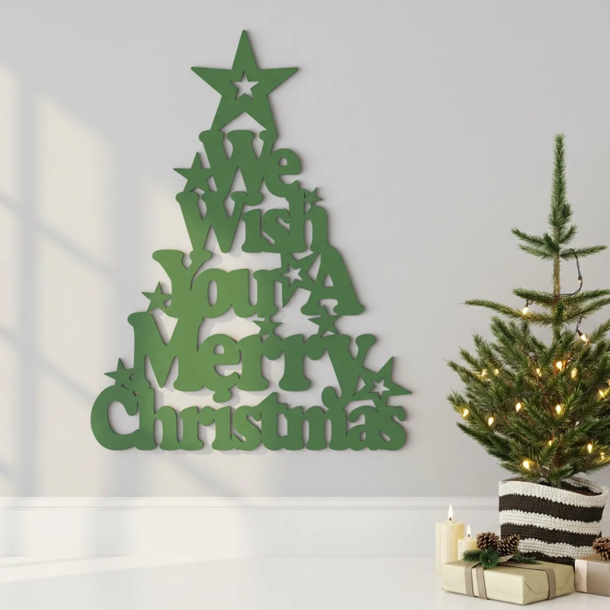 We Wish You a Merry Christmas – Birch Plywood Wall Decor