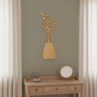 Multiplex houten decoratie: Boeket in een vaas