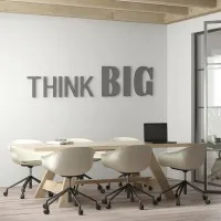 Citation « Think Big » en contreplaqué de bouleau