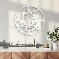Multiplex decoratie – Logo FC Hansa Rostock – rond Ø38 cm