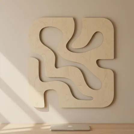 Abstract afgerond vierkant — wandkunst