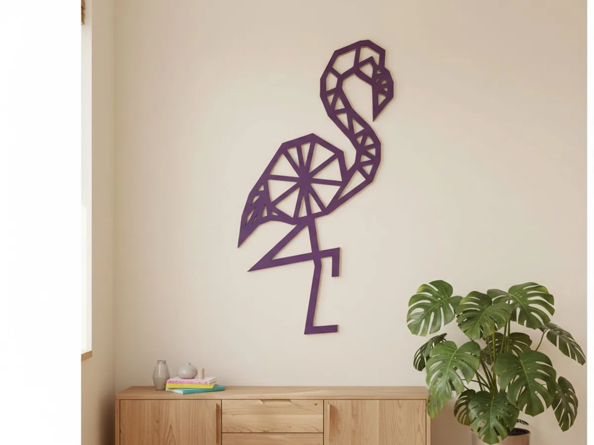 Multiplex decoratie – Origami flamingo