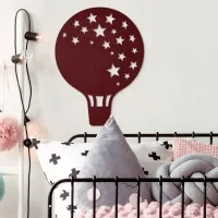Multiplex wanddecoratie – Heteluchtballon met sterren
