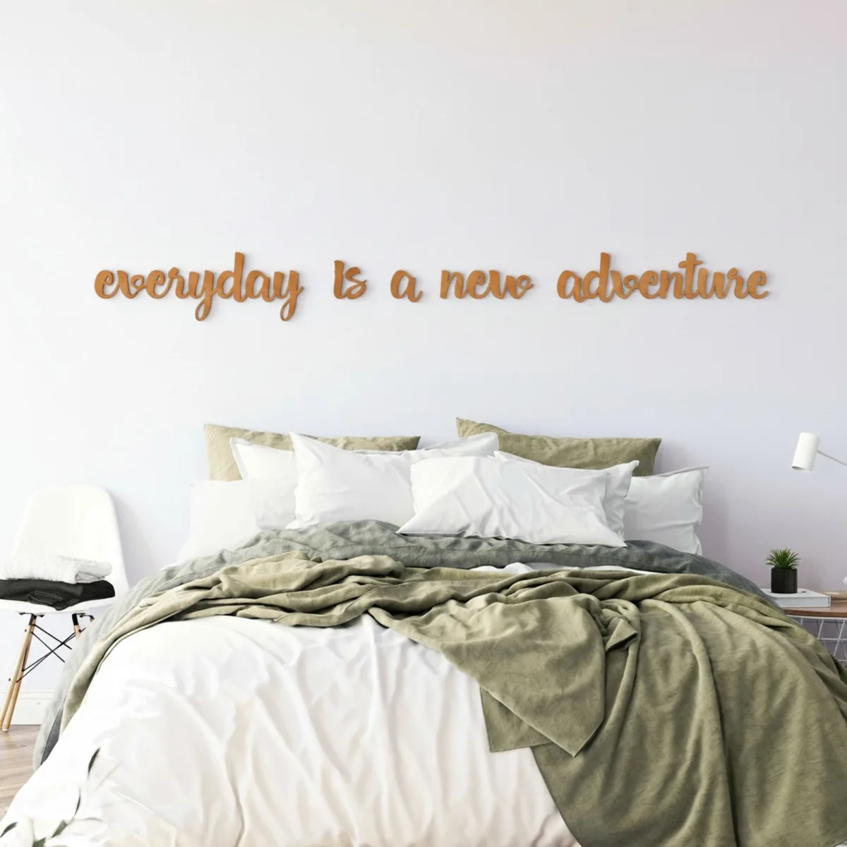 Plywood wall decor – Every day is a new adventure