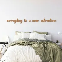Plywood wall decor – Every day is a new adventure