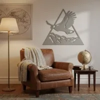 Décoration en bois contreplaqué Aigle au-dessus des montagnes
