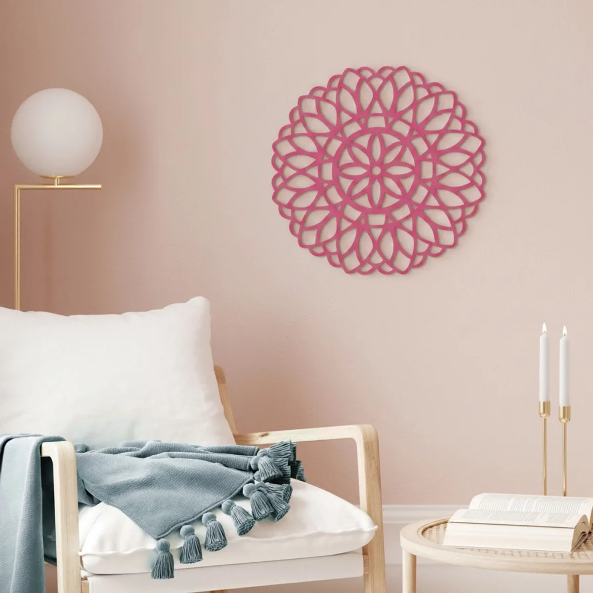 Birch Plywood Wall Decor – Flower of Life Mandala