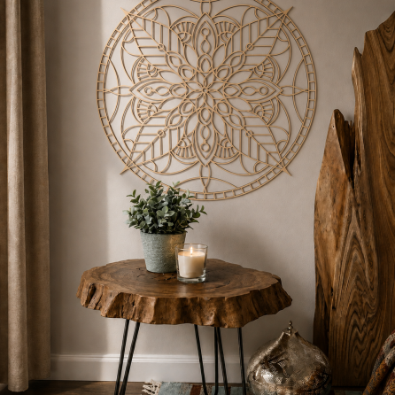 Mandala Lotus Wall Panel