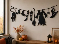Halloween Garland Witch's Wardrobe