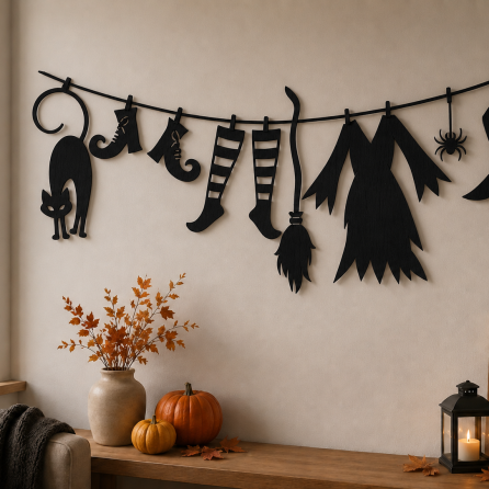 Halloween Garland Witch's Wardrobe
