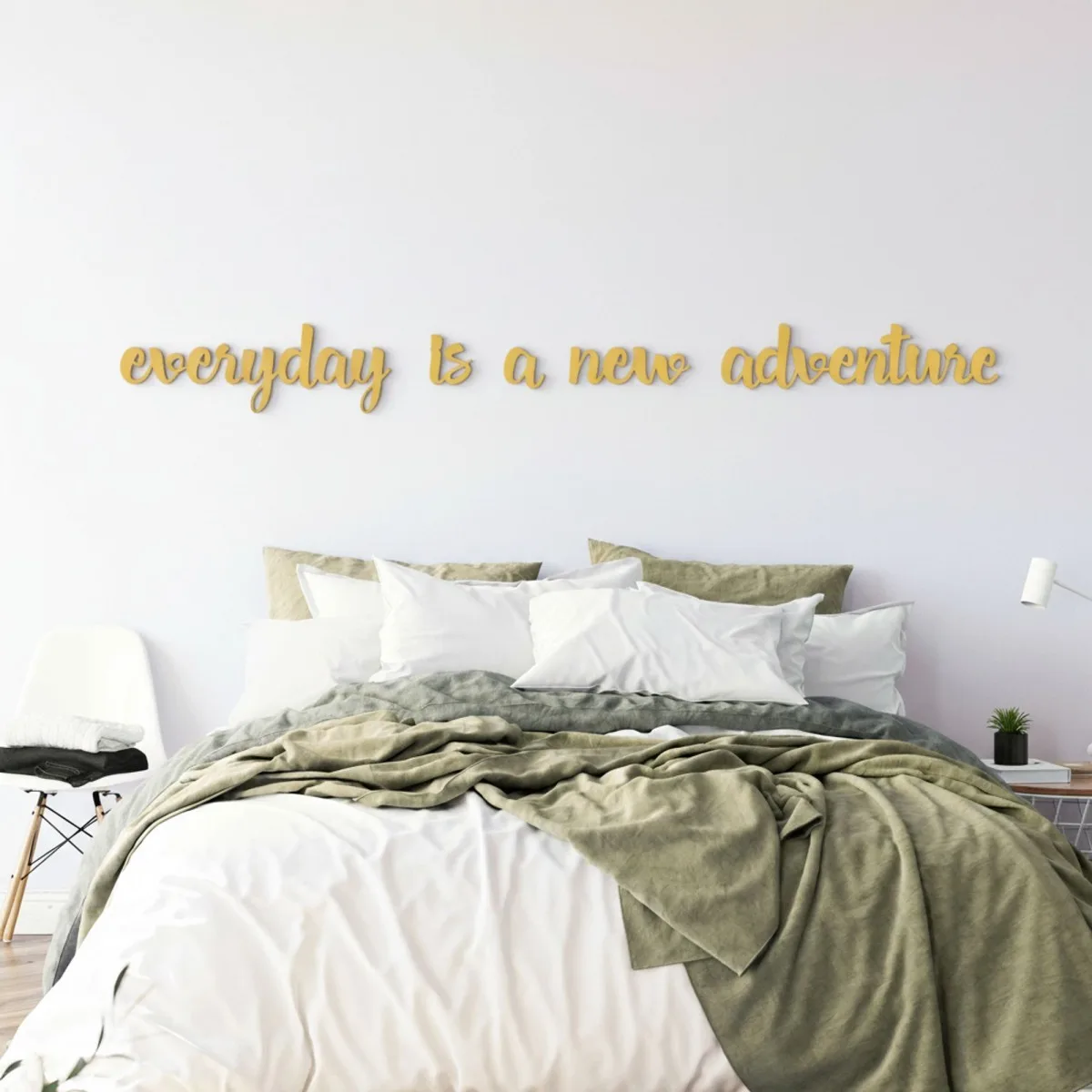 Plywood wall decor – Every day is a new adventure