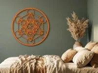 Round plywood decoration - Metatron's Cube