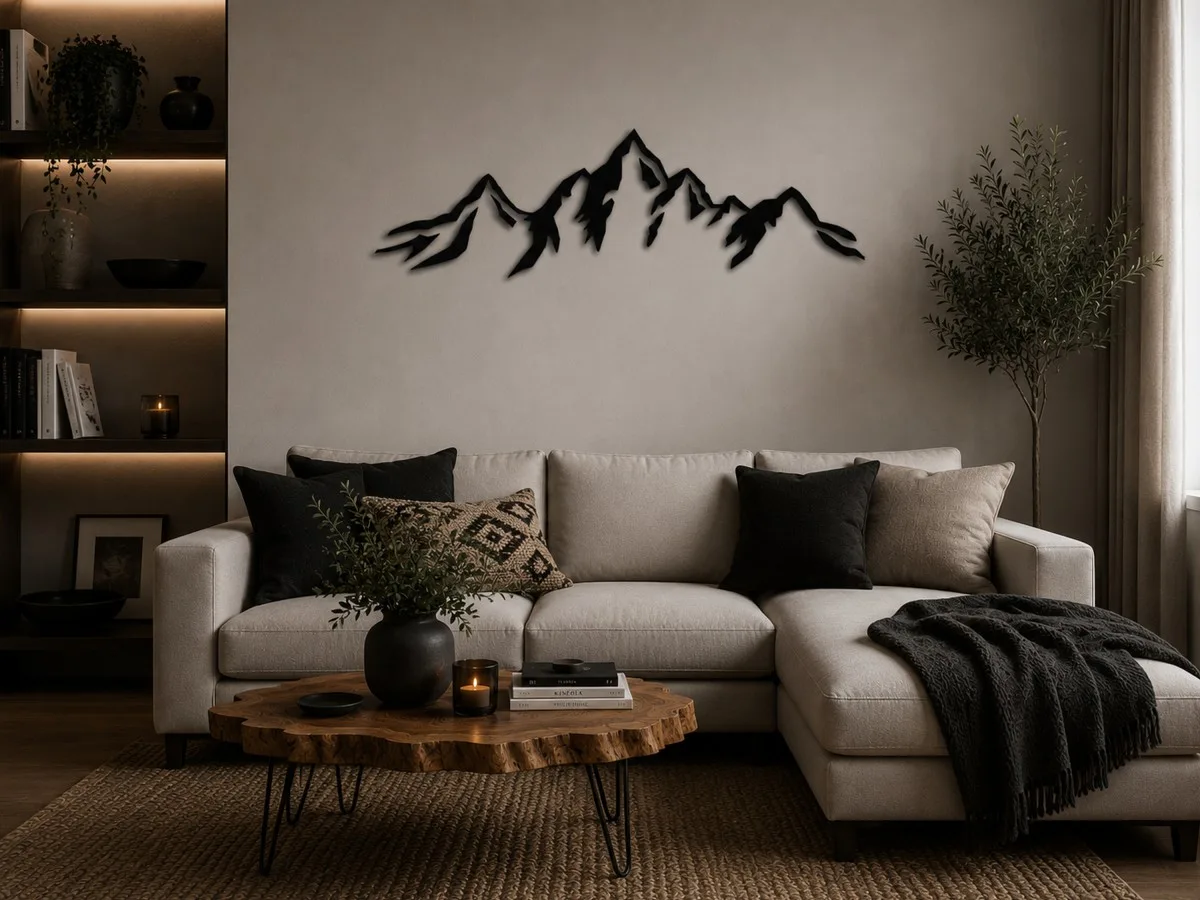 Mountain Range Plywood Wall Art