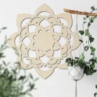 Mandala Lotus – Décoration murale en contreplaqué de bouleau