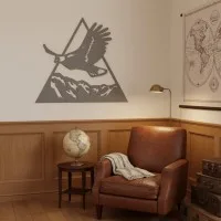 Décoration en bois contreplaqué Aigle au-dessus des montagnes