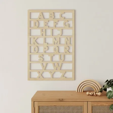 Alphabet ABC en contreplaqué de bouleau – Déco enfant