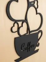 Coffee Cup Wall Art with Heart Steam