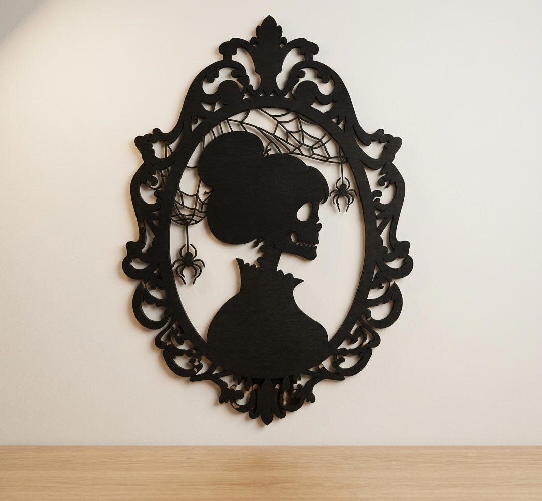 Panneau-cameo « Lady Skeleton »