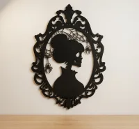 Panneau-cameo « Lady Skeleton »