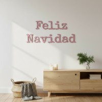 Feliz Navidad – Typemachine letters van berkenmultiplex (2 stukken)