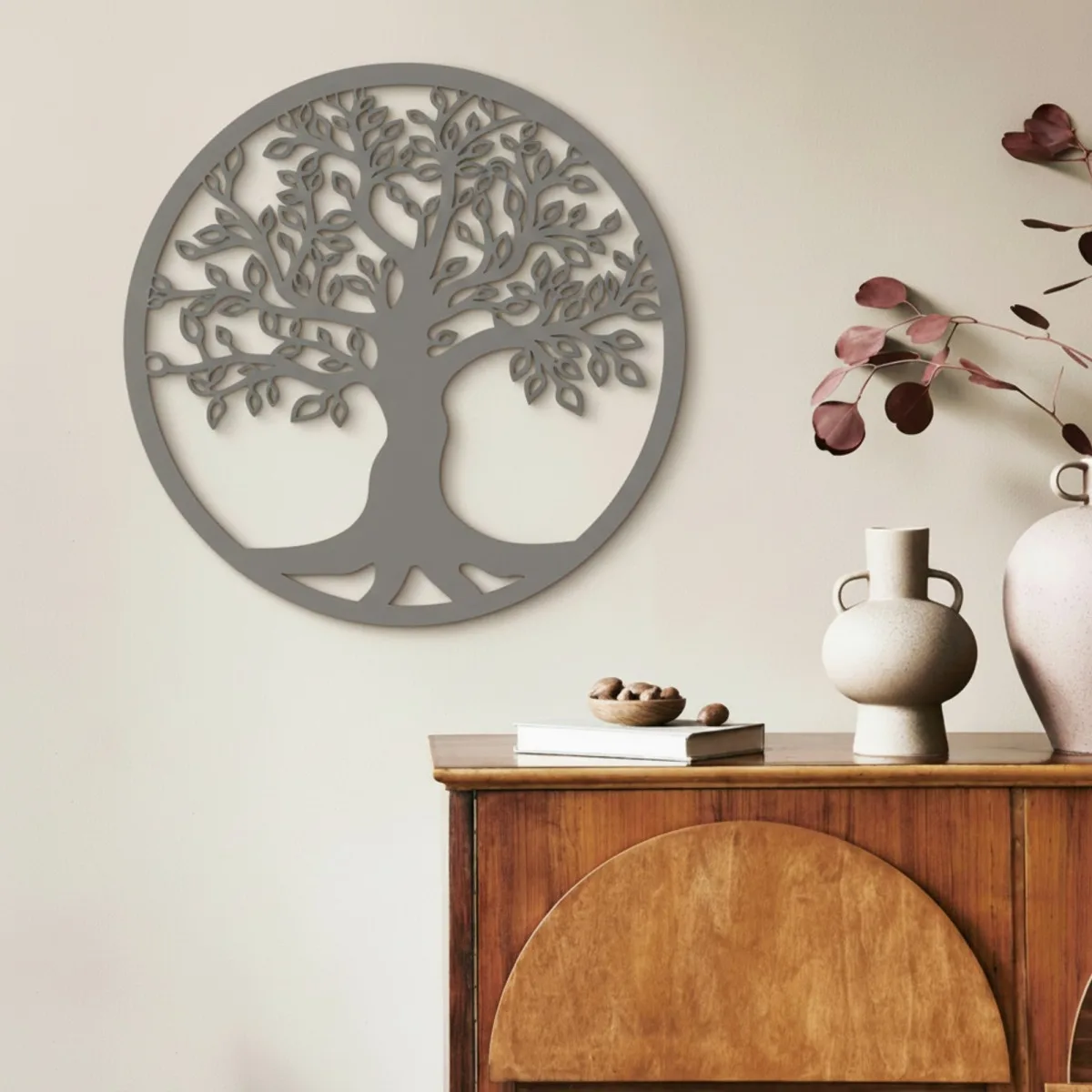 Décoration murale « Arbre de vie » Ø 40 cm – Contreplaqué de bouleau