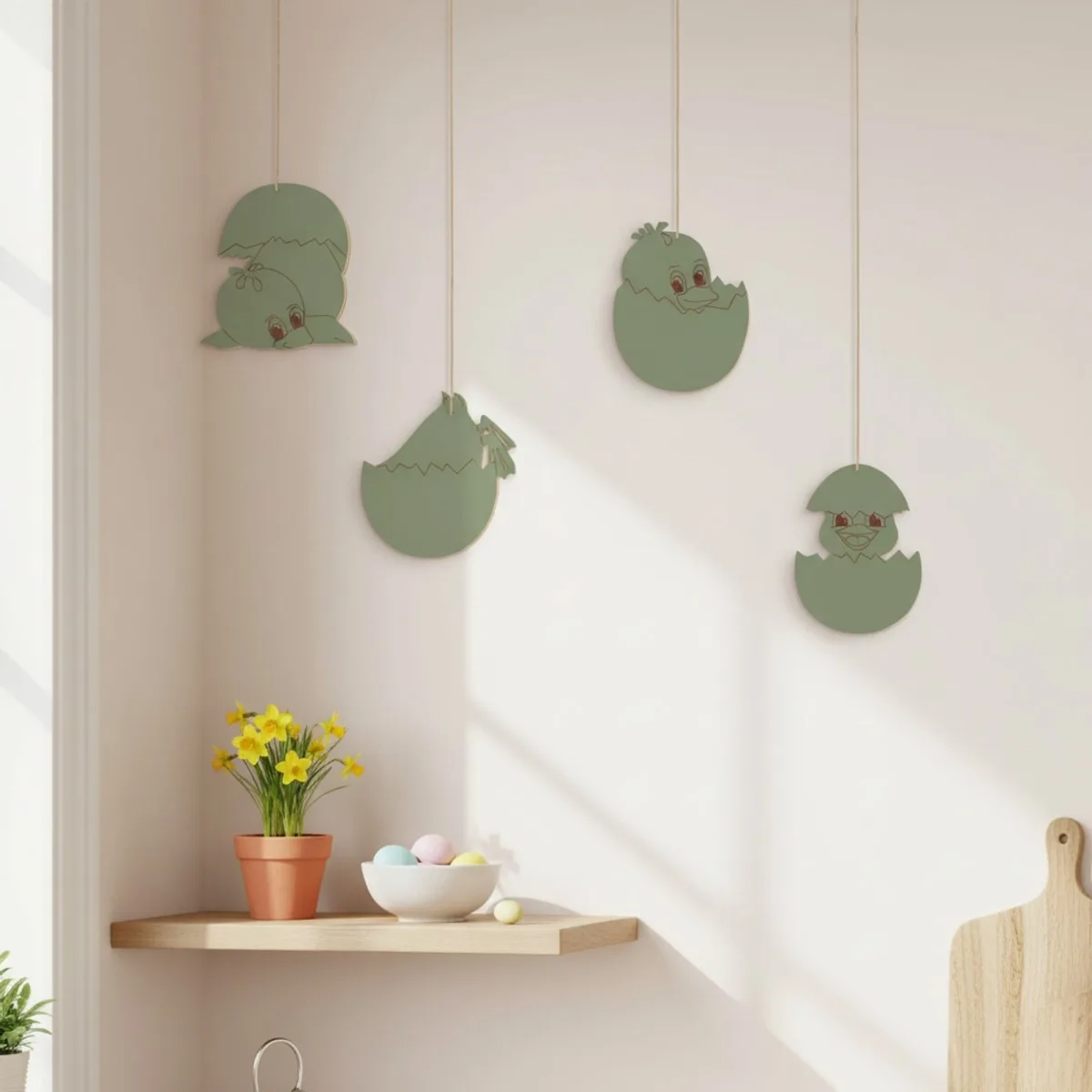 Easter Chicks in Birch Plywood (4 Pieces)