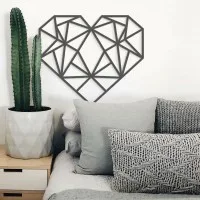 Origami Heart Wall Decor – Birch Plywood – 3 Sizes