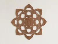 Wooden Wall Mandala Lotus