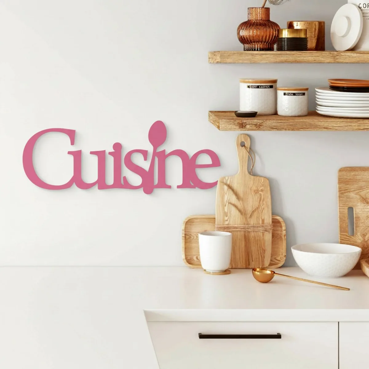 Cuisine Kitchen Sign – Birch Plywood Wall Decor