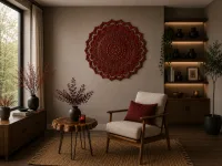 Wooden Mandala Rosette Wall Panel