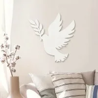 Dove of Peace Wooden Wall Decor – Birch Plywood Bird Silhouette