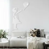 Sperrholz-Wanddeko – Banksy – Das Mädchen mit dem Herzluftballon