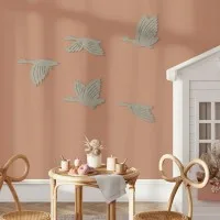 Décoration murale en contreplaqué de bouleau – Oies volantes, set de 5 pièces 88x60 cm