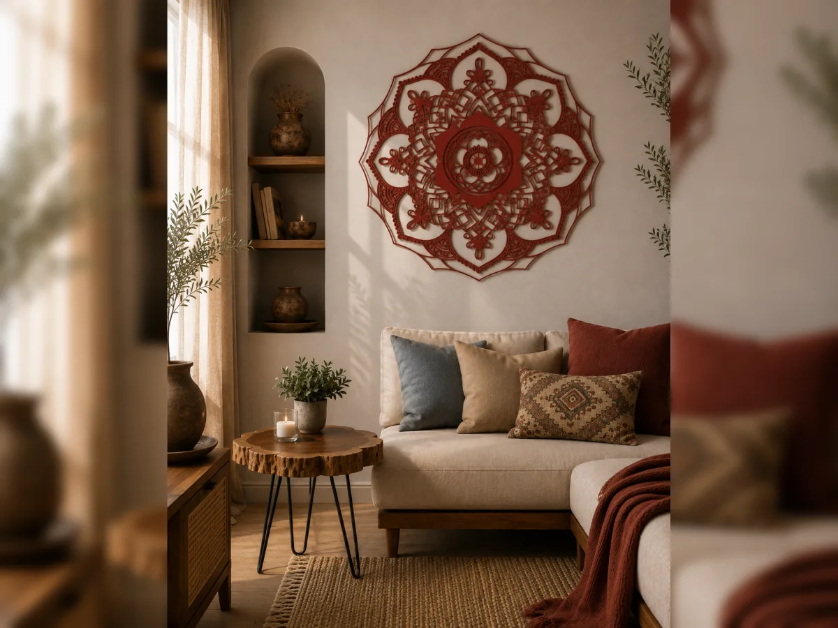Plywood Mandala Wall Panel