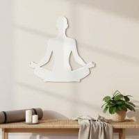 Seated Yoga Pose 01 Birch Plywood Wall Decor