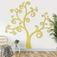 Déco murale en contreplaqué – Arbre courbé (20 parties)