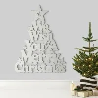 We Wish You a Merry Christmas – Birch Plywood Wall Decor