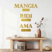 Multiplex wanddecoratie – Mangia bene, Ridi spesso, Ama molto