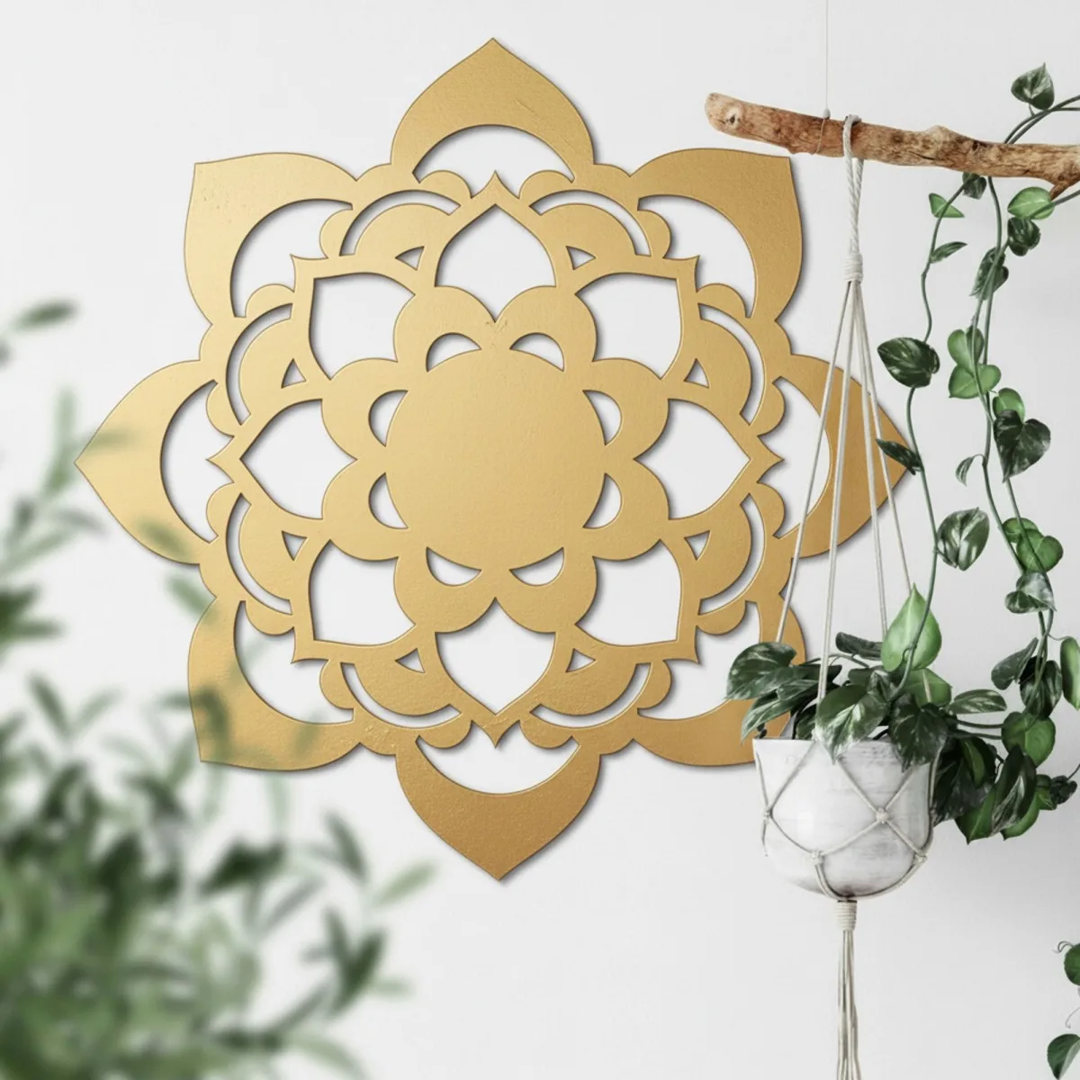 Mandala Lotus – Décoration murale en contreplaqué de bouleau