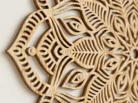 Carved plywood mandala