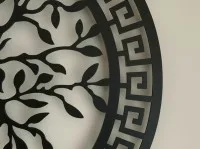 Round Tree of Life Wall Art with Greek Key Border