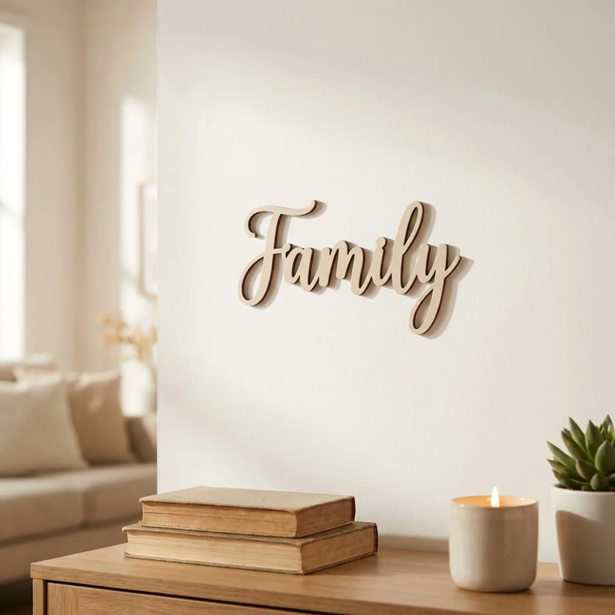 Family Plywood Wood Decor