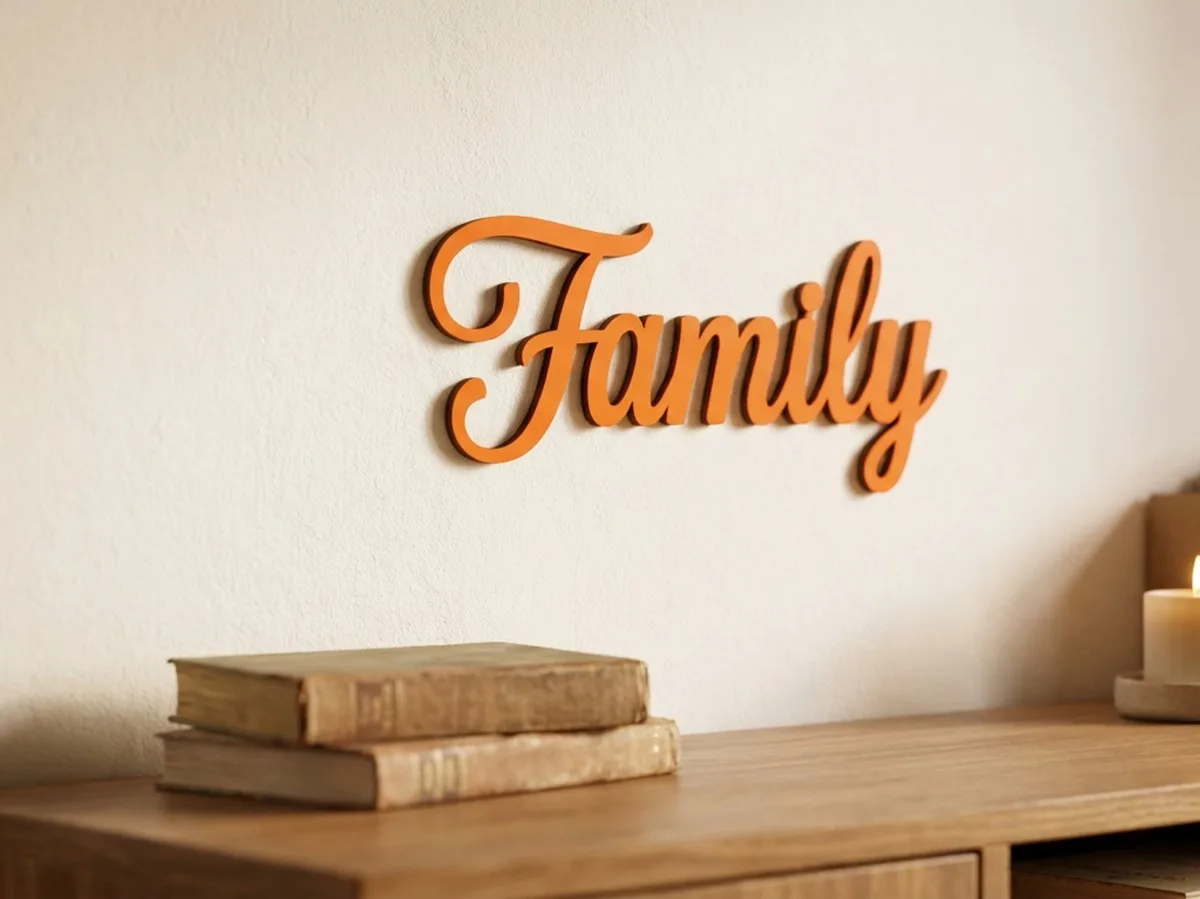 Family Plywood Wood Decor